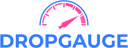 DROPGAUGE logo: a pink and blue drop-impact gauge over the DROPGAUGE wordmark